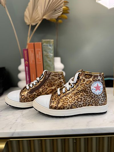 chaussures orthopediques femme montantes leopard converse creation sur mesure