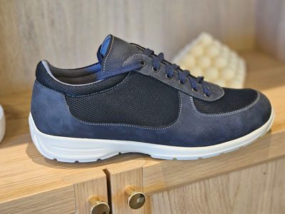 chaussures orthopediques ville homme bleu marine lacet
